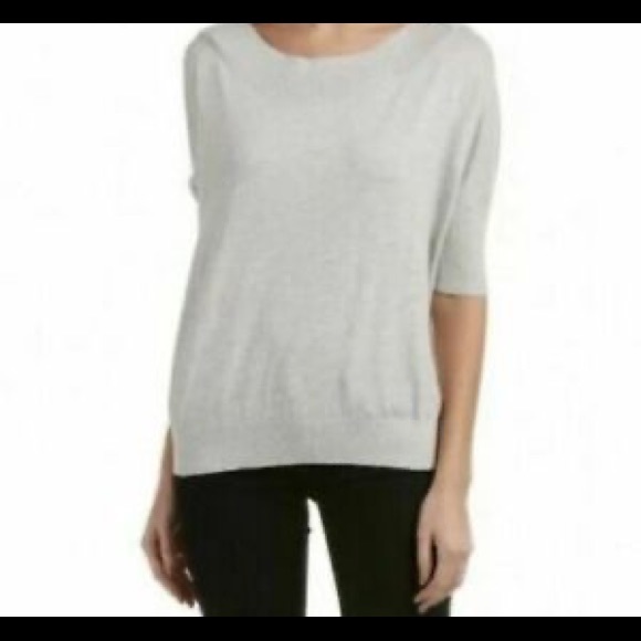 CAbi Sweaters - CAbi Silk blend dolman sleeve sweater, Grey, large